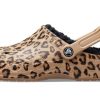 Crocs Baya Lined Clog Leopard Print Slippers 205975-98R