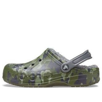 Crocs Baya Lined Clog Printing Fleece Lined Unisex Camouflage Slippers 205975-97G