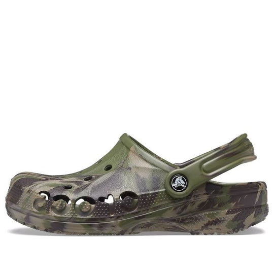 Crocs Baya Marble Fashion Outdoor Unisex Military Green Sandals 206935-3TC Crocs Baya Marble Fashion Outdoor Unisex Military Green Sandals 206935-3TC