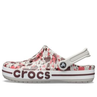 Crocs Bayaband Printed Classic Clogs “White Brown Red” 205840-1CD