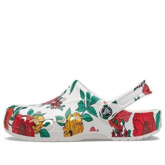 Crocs Beach White Flowers Sandals “White Red Green” 206230-10D