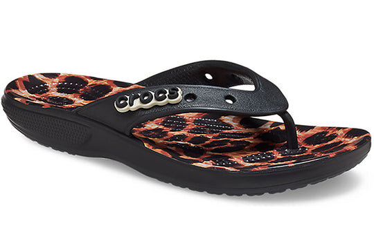 Crocs Classic animal Flip-Flops Unisex Leopard print “Black Leopard” 207872-0CU Crocs Classic animal Flip-Flops Unisex Leopard print “Black Leopard” 207872-0CU