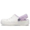 Crocs Classic Baya Lined Fuzz-Strap Clog “White Lila” 206633-577
