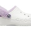 Crocs Classic Baya Lined Fuzz-Strap Clog “White Lila” 206633-577