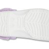 Crocs Classic Baya Lined Fuzz-Strap Clog “White Lila” 206633-577