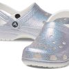 Crocs Classic Casual Unisex Metallic Silver Pink Sandals 207551-90H