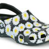 Crocs Classic clo daisy Full Print Sandals Unisex Black 206375-0ZI