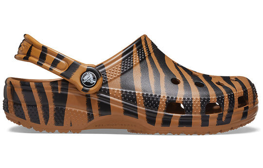 Crocs Classic clog Animal Printing Beach Tiger Stripes Yellow Sandals 206676-2ZF Crocs Classic clog Animal Printing Beach Tiger Stripes Yellow Sandals 206676-2ZF