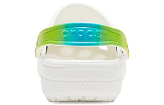 Crocs Classic Clog Beach Sandals White Gradient Green 206638-1DC Crocs Classic Clog Beach Sandals White Gradient Green 206638-1DC