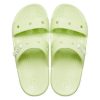 Crocs Classic Clog Cozy Unisex Gray Green Slippers 206761-335