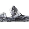 Crocs Classic Clog Marble Beach Sports Slippers Unisex White Black 207701-103