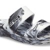 Crocs Classic Clog Marble Beach Sports Slippers Unisex White Black 207701-103