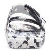 Crocs Classic Clog Marble Beach Sports Slippers Unisex White Black 207701-103