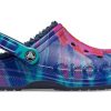 Crocs Classic Clog Tie Dye Printing Shoe Deep Blue Unisex 207329-95T