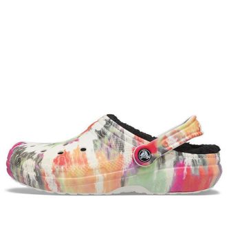 Crocs Classic Clog Tie Dye Shoe Multi-Color Black 206341-0C4