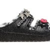 Crocs Classic Cozzzy Disco Glitter Sandals “Black” 208074-0C4