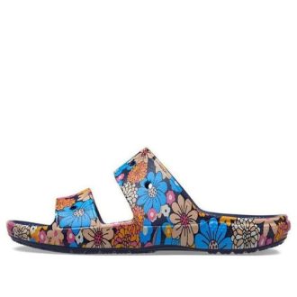 Crocs Classic Crocs Retro Floral Sandals “Blue Multi” 208975-4HQ