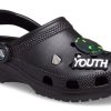 Crocs Classic Feel The Positivity Casual Unisex Black Sandals 207571-001 Crocs Classic Feel The Positivity Casual Unisex Black Sandals 207571-001