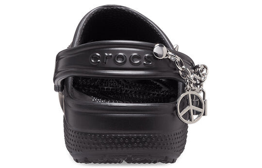 Crocs Classic Feel The Positivity Casual Unisex Black Sandals 207571-001 Crocs Classic Feel The Positivity Casual Unisex Black Sandals 207571-001