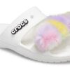 Crocs Classic Fur Sure 2 straps sandals “White” 207405-100