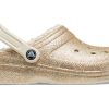 Crocs Classic Glitter Lined Clogs “Gold White” 205842-93S