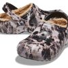 Crocs Classic Lined Bleach Dye Clogs “Black White Beige” 207299-001