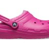 Crocs Classic Lined Clog Sports Unisex Purple Red Sandals 203591-6SV Crocs Classic Lined Clog Sports Unisex Purple Red Sandals 203591-6SV