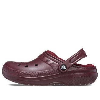 Crocs Classic Lined Clogs “Dark Cherry” 203591-6WD