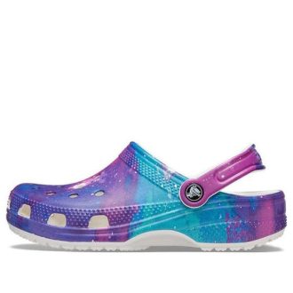 Crocs Classic Pattern White Purple Sandals “White Purple” 206565-14N