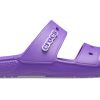 Crocs Classic Soft Sole Cozy Flat Heel Sports Slippers Unisex Purple 206761-518