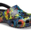Crocs Classic Tie Dye Pattern Crocs Beach Unisex Denim Blue Sandals 205453-4SW