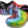 Crocs Classic Tie Dye Stay Warm Cozy Crocs Sports Slippers Unisex Purple Red 206341-988