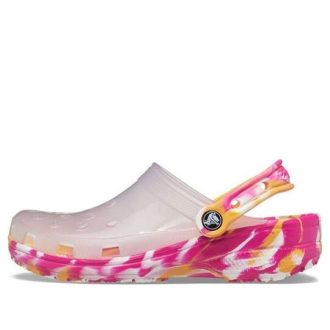 Crocs Classic Translucent Marbled Clogs “Transparent Pink” 207407-94S