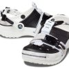 Crocs Classic Zip Tie Buckle Clogs “Black White” 208127-066