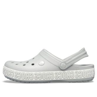 Crocs Crocband Logo Mania Beach Gray Sandals 205914-00J