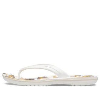 Crocs Crocband Printed Flip Flops “White Tan” 205943-94S