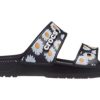 Crocs Daisy Lightweight Wear-Resistant Sports Slippers Unisex Black White 207284-0ZI