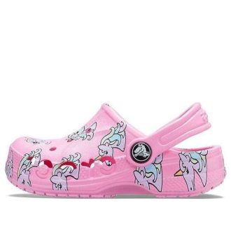 Crocs (GS) Baya Seasonal Printed Clogs “Pink White” 206180-669