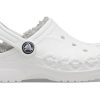 Crocs (GS) Classic Clog Stay Warm Lightweight White Gray Sandals “White Light Gray” 205977-11H