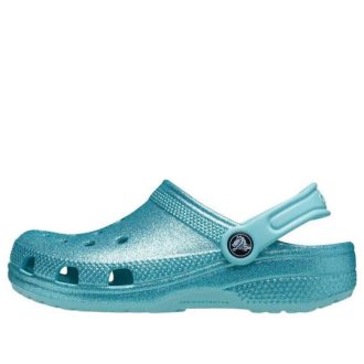 Crocs (GS) Classic Glitter Clog “Blue Teal” 206993-4SS