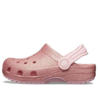 Crocs (GS) Classic Glitter Clogs “Rose Pink” 205441-682
