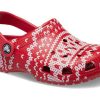 Crocs (GS) Classic Holiday Sweater Clogs “Red White” 209221-90H
