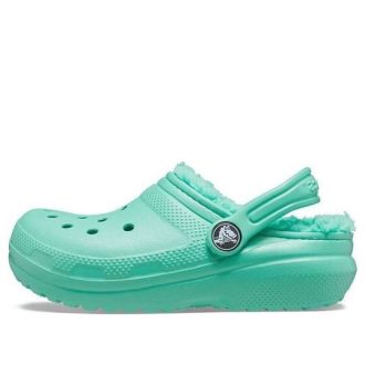 Crocs (GS) Classic Lined Clogs “Turquoise” 203506-3U3