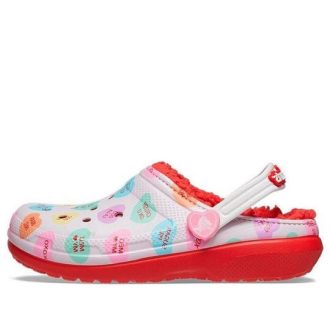 Crocs (GS) Classic Lined Elevated Sweethearts Clogs “Red White” 207738-119 Crocs (GS) Classic Lined Elevated Sweethearts Clogs “Red White” 207738-119
