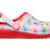 Crocs (GS) Classic Lined Elevated Sweethearts Clogs “Red White” 207738-119