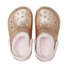 Crocs (GS) Classic Lined Glitter Clogs “Gold Pink” 207462-2UB