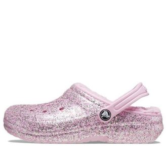 Crocs (GS) Classic Lined Glitter Clogs “Pink” 207463-6S0