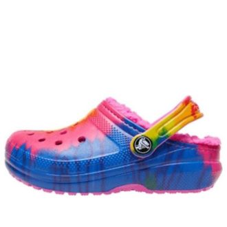 Crocs (GS) Classic Lined TieDye Graphic Clogs “Blue Pink” 206683-6RW Crocs (GS) Classic Lined TieDye Graphic Clogs “Blue Pink” 206683-6RW