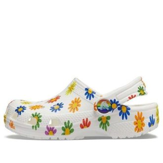 Crocs (GS) Classic Seasonal Print Clogs “White Multi” 207345-94S