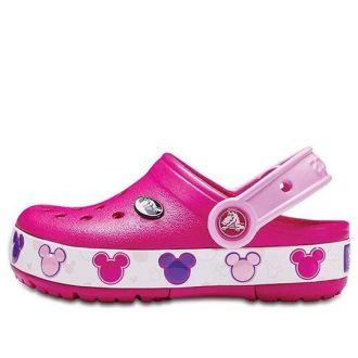 Crocs (GS) Crocband Mickey Fun Lab Lights Clogs “Pink White” 204994-6X0